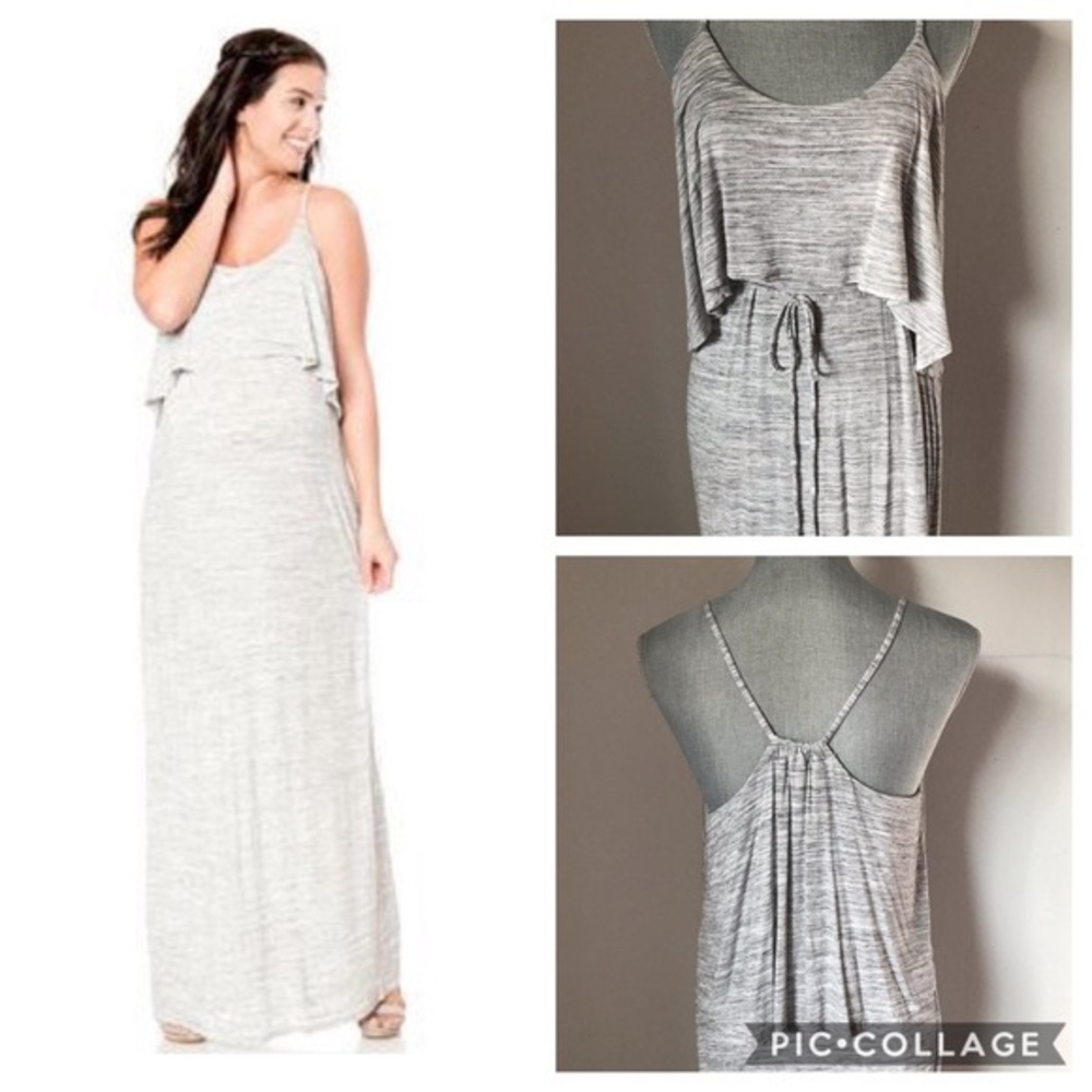 Wendy Bellisimo Heather Gray Maxi (Maternity)